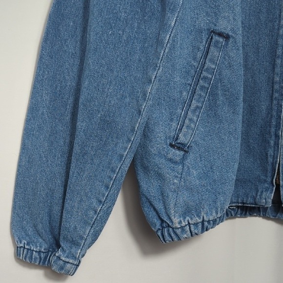 Vintage Chalk Line Denim Jean Jacket Embroidered University of Michigan Large - Picture 4 of 15